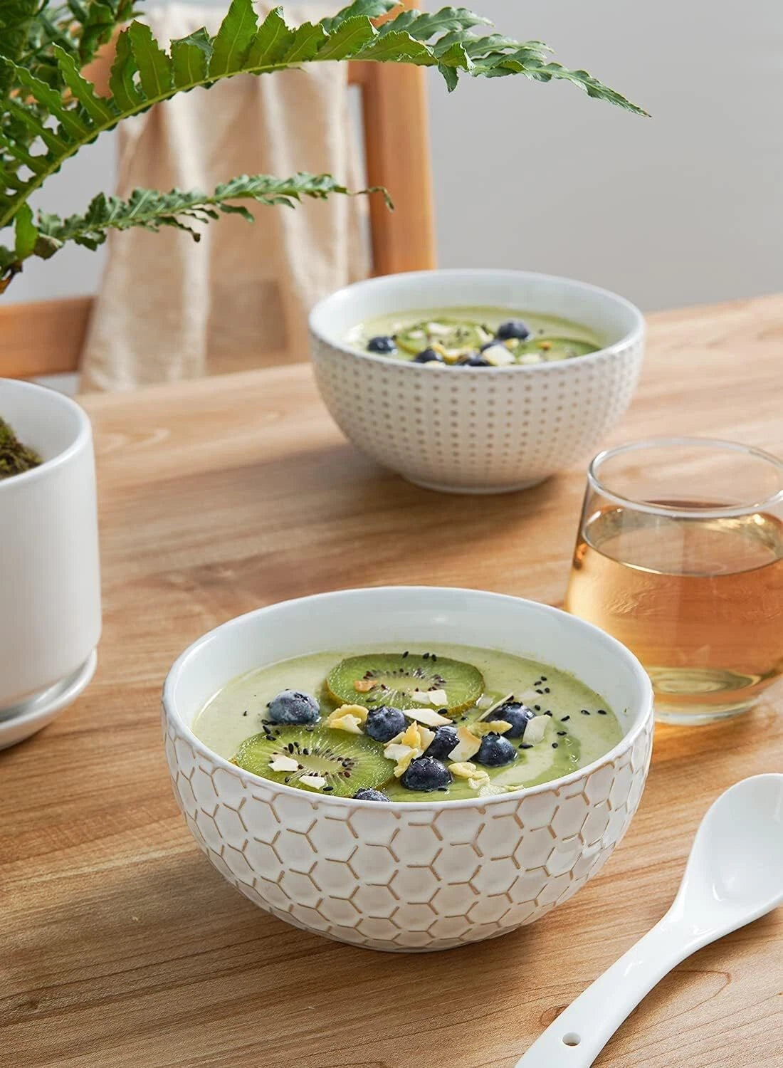 Cereal Bowl, 26 oz, Kitchen Ceramic Soup Bowl, 6 inch, Set of 4, Arctic White 07FC0E-D4 - KOEEK