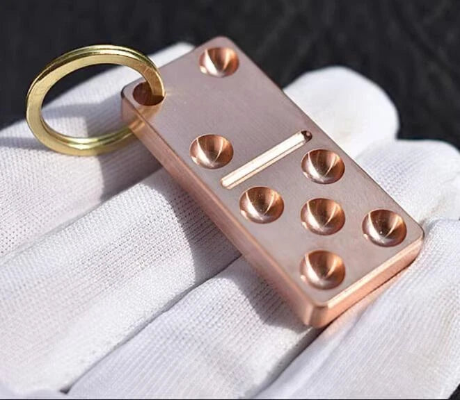 Brass/Copper Small Pendant EDC Portable Creative Chain Pendant Ornamen Adult Toy 07FC0E-D4 - KOEEK