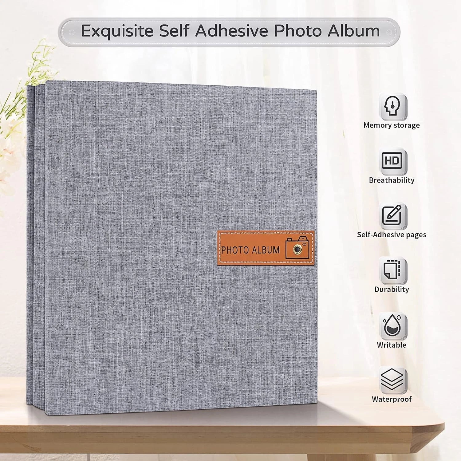 Large Photo Album, Self-Adhesive,4x6, 5x7, 8x10, Scrapbook Album,DIY Photo Book 07FC0E-D4 - KOEEK