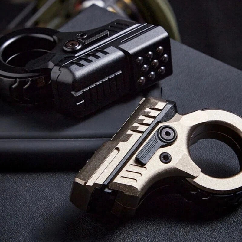EDC Toy Flip Pushing Slider Gun Fidget Spinner Push Card Ratchet Fingertip Toy 07FC0E-D4 - KOEEK
