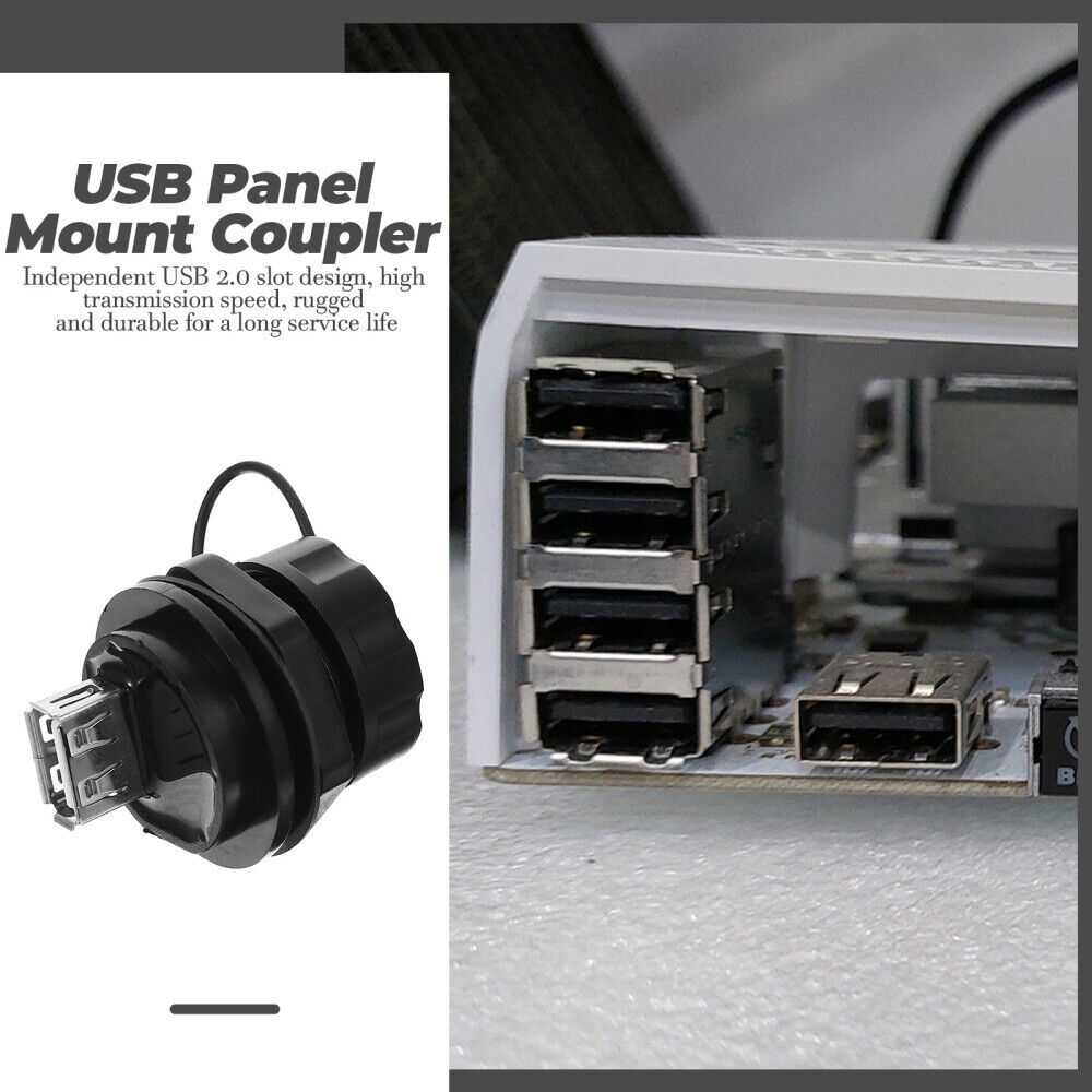 new  Waterproof Connector 10.50X3.20X3.00CM Metal USB Cable Data Extension Adapter koeek - KOEEK