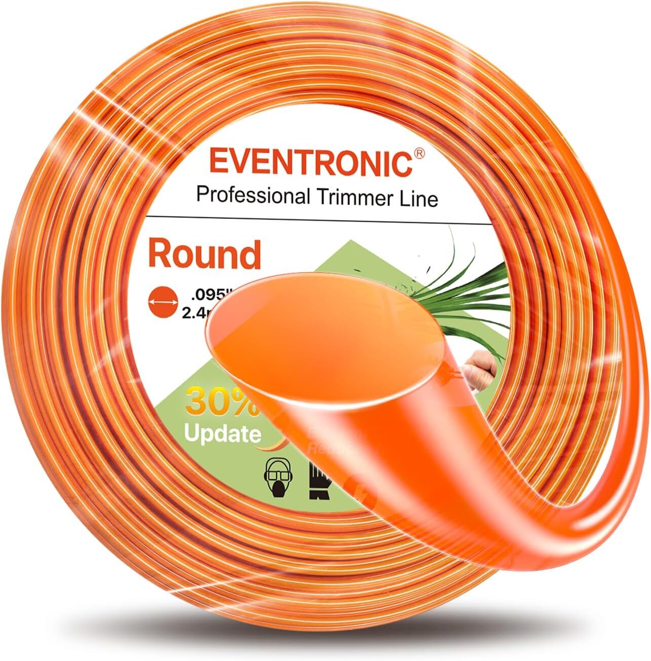 new Weed Eater String, Eventronic 095 Trimmer Line of 295FT .095", Orange