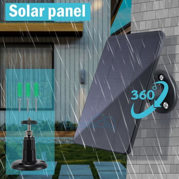 nytt 2024 Solpanel for Ring Spotlight Kamera Sikkerhetskamera Batterilader Utendørs