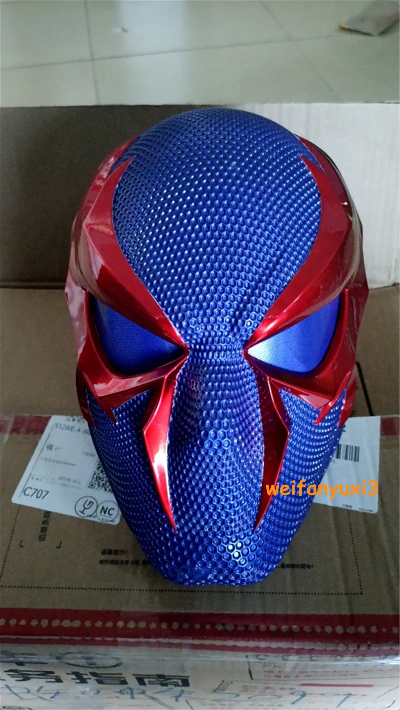 Marvels Spider-man 2099 Helmet 1:1 Wearable FRP Mask Halloween Cosplay Prop Gift 07FC0E-D4 - KOEEK