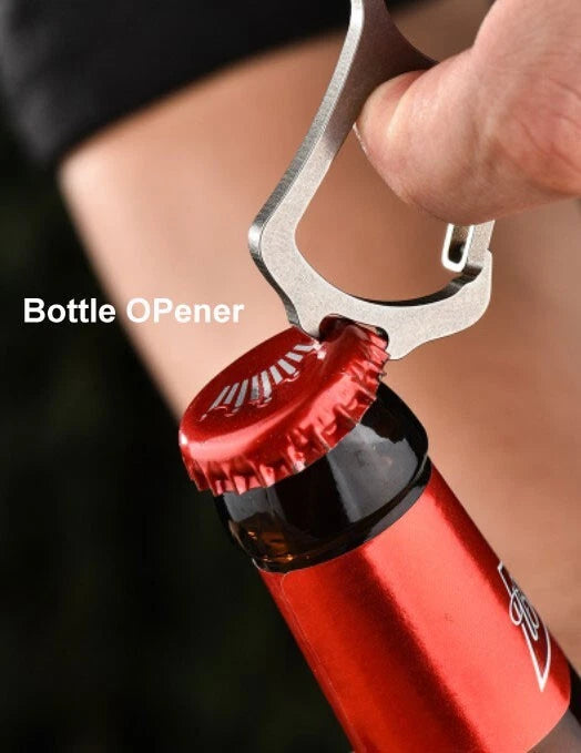 Hot EDC Titanium Alloy Multi Tools Keychain Bottle Opener with Key Ring for Gift 07FC0E-D4 - KOEEK