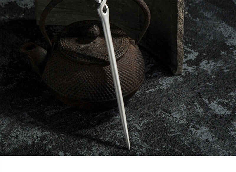 China Ancient Hanfu Style 999 Sterling Silver Hairpin Women Hair Stick Handmade 07FC0E-D4 - KOEEK