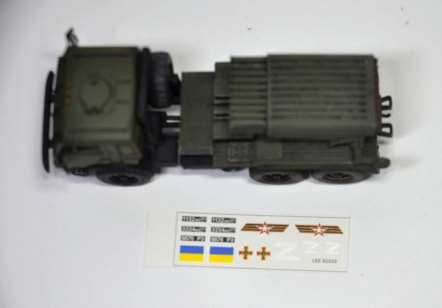 1/72Russian KAMAZ-5350 MUSTANG with BM-21"Grad"Hail RocketLauncherAssembly Model 07FC0E-D4 - KOEEK