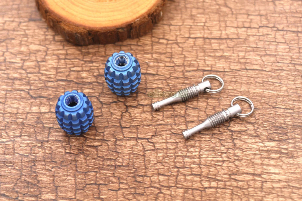 Titanium TC4 Parachute Cord Tool Lanyard DIY Bead Key Chain Pendant DZ-BBT EDC 07FC0E-D4 - KOEEK