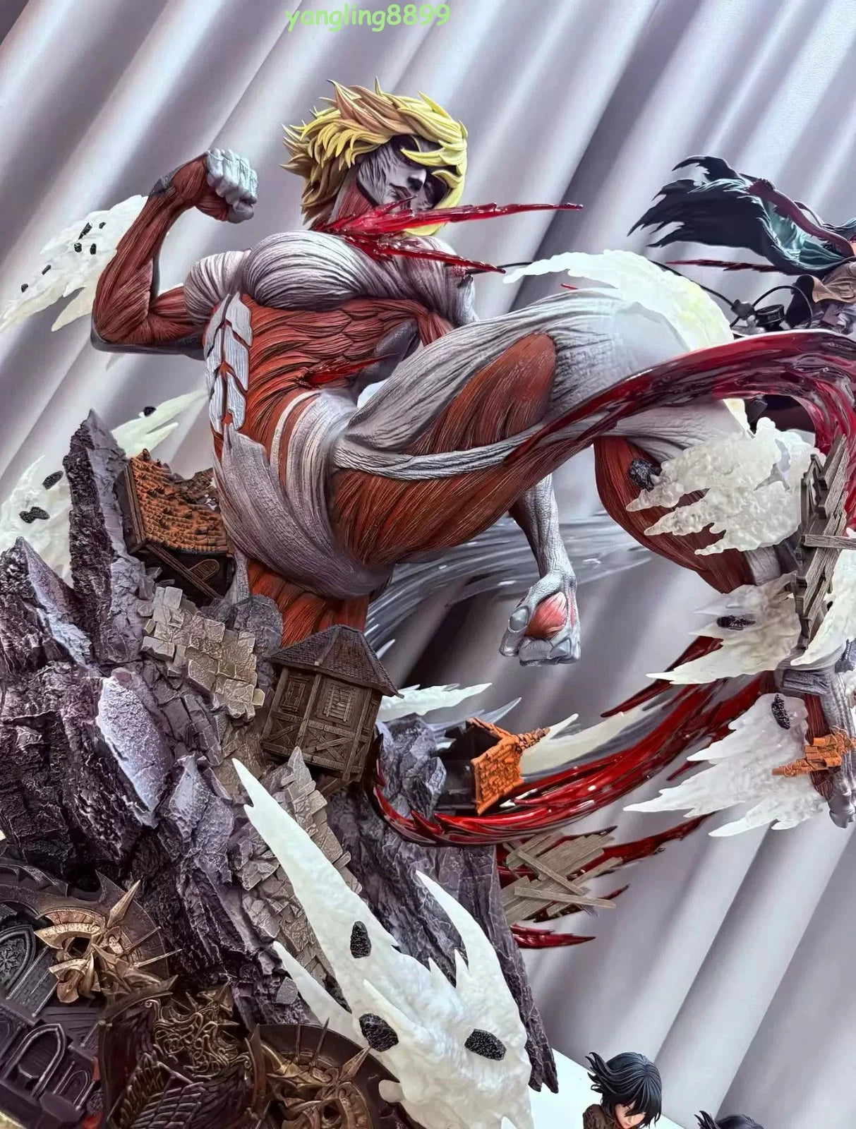 Recast Attack On Titan Mikasa Vs Annie 1/6th Ackerman Resin Model Collect 75cm H 07FC0E-D4 - KOEEK