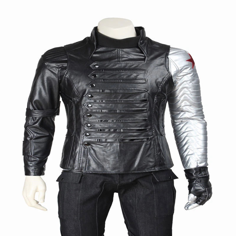 Cosplay Captain America Winter Soldier Bucky Costumes Full Set Armor Halloween 07FC0E-D4 - KOEEK