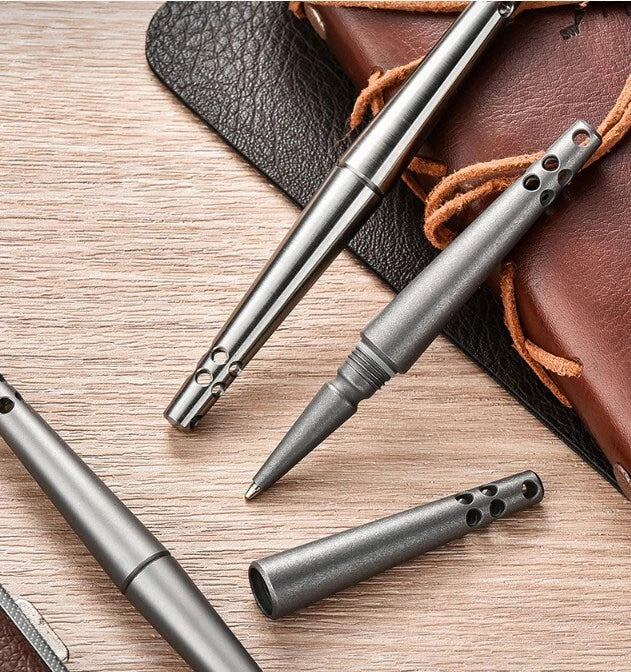 Titanium Alloy Ballpoint Pen Business Tactical Pen Office Stationery Outdoor EDC 07FC0E-D4 - KOEEK