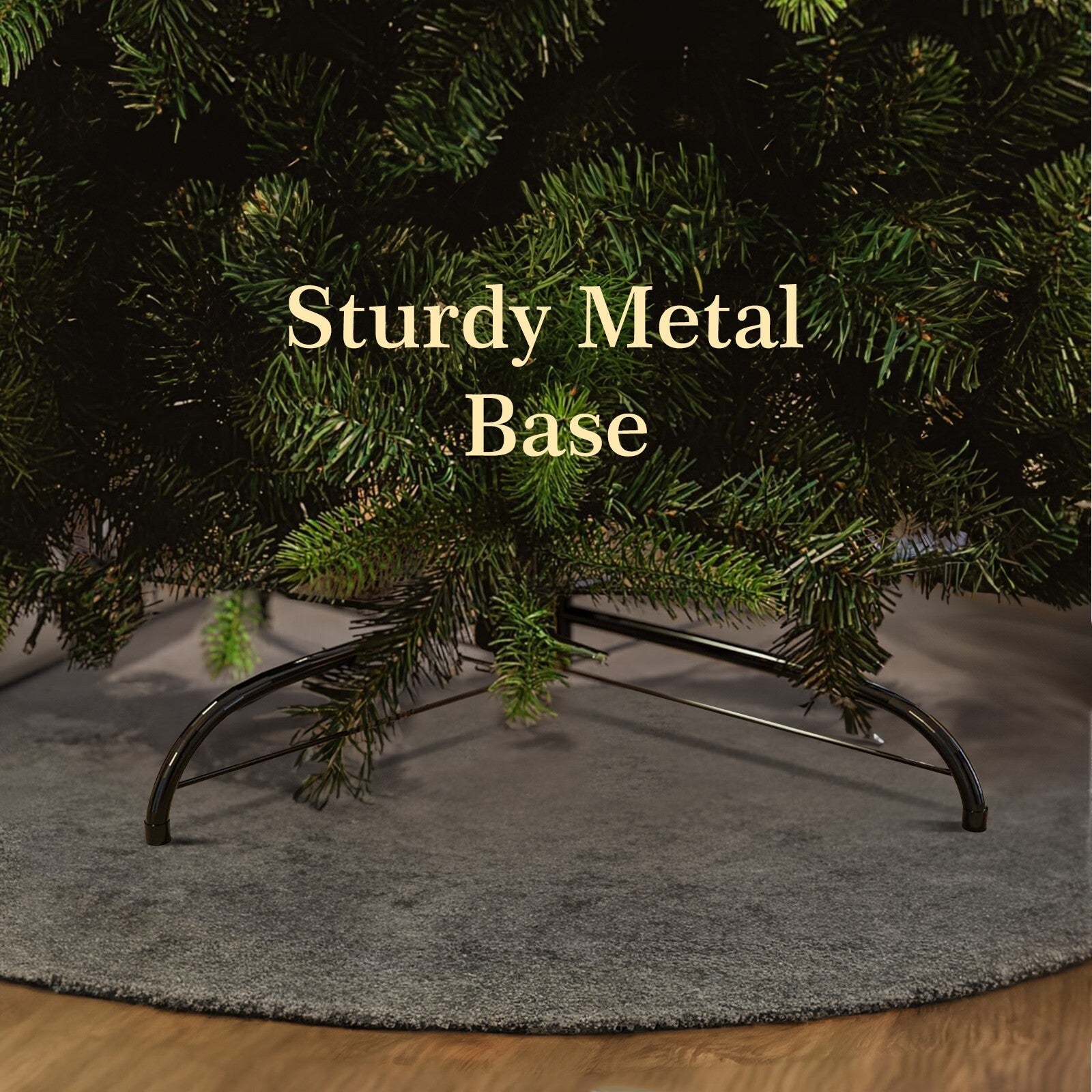 7.5FT Christmas Tree Artificial Decor Tree w/ LED Light Xmas Holiday Decoration 07FC0E-D4 - KOEEK