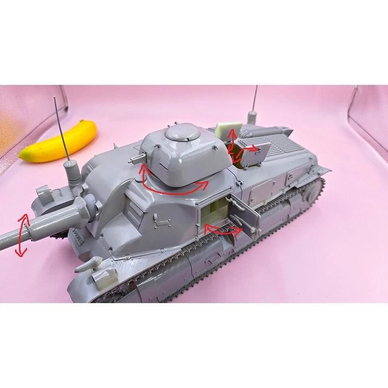 3D Printed 1/35 French Sau40 tank destroyer Unpainted Model Kit 07FC0E-D4 - KOEEK