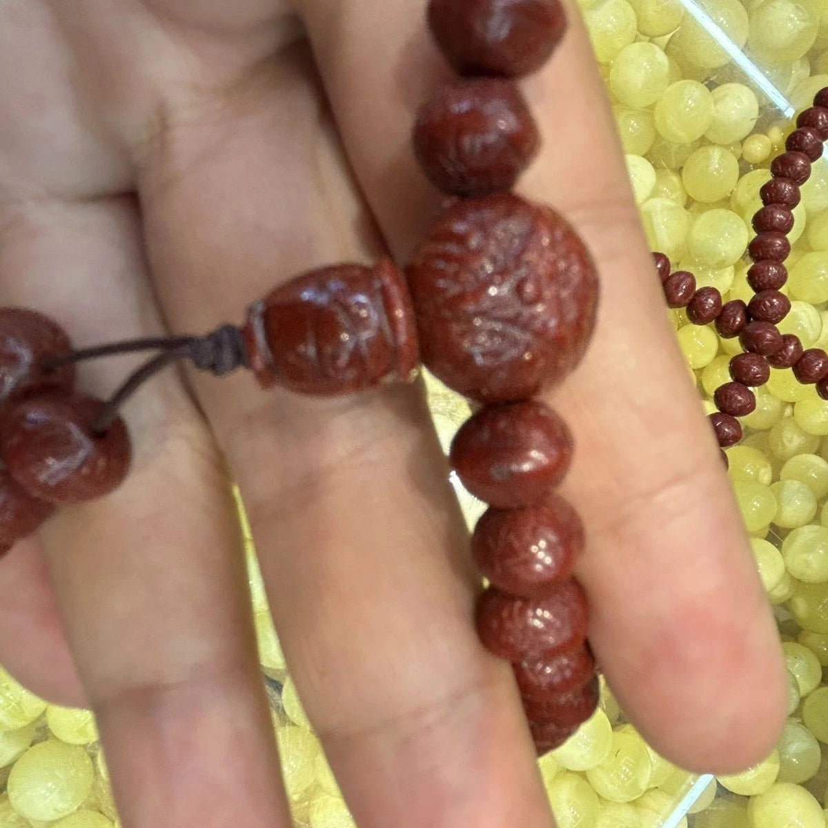 108 Beads Nepal Phoenix Eye Bodhi 9mm Resin Prayer Beads Buddhist Mala 07FC0E-D4 - KOEEK