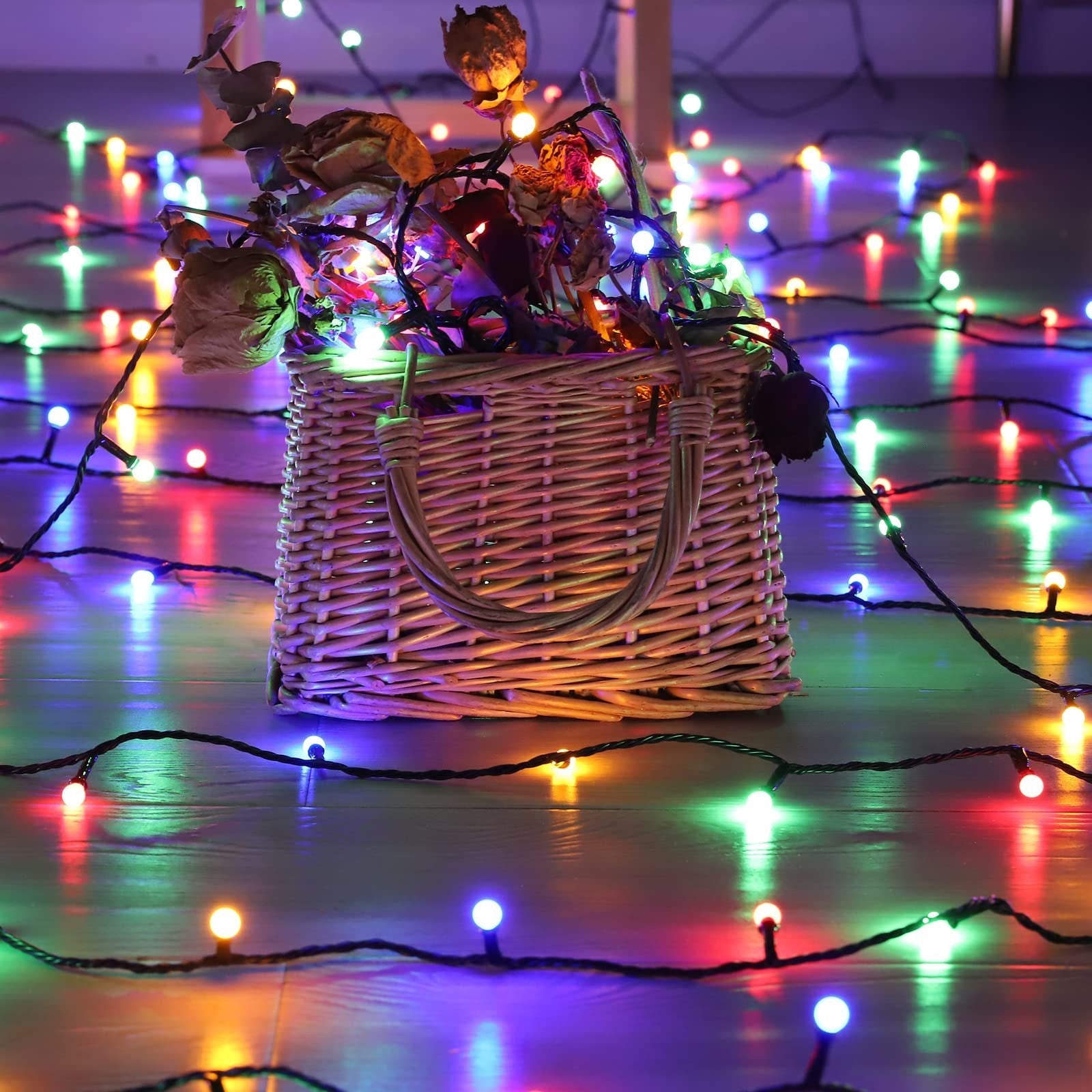 LED Christmas Lights Outdoor,300LED 105Ft 8 Modes Plug-in Connectable Waterpr... 07FC0E-D4 - KOEEK