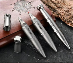 Titanium Ballpoint Pen EDC Portable Keychain Pocket Signature Writing Pen Gift 07FC0E-D4 - KOEEK