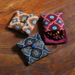 10cm Cotton Cloth Bag Prayer Beads Storage Bag Handstring Bag Antique Curios Bag 07FC0E-D4 - KOEEK