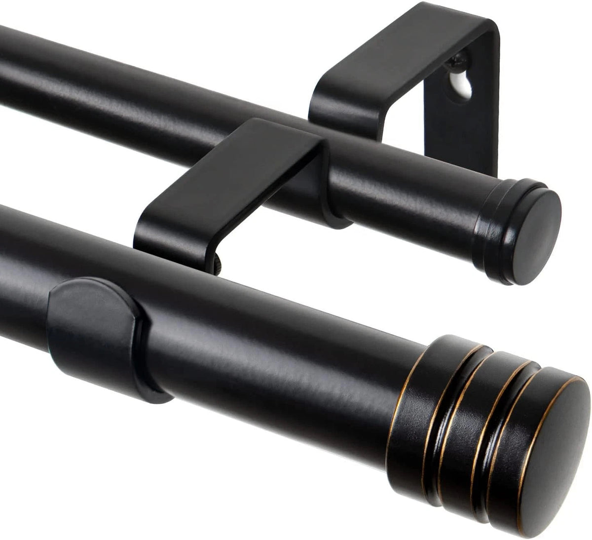 1-inch double curtain rod, length range 36 to 72 inches (3 to 6 feet) 07FC0E-D4 - KOEEK