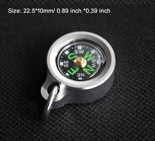 EDC 1 PC Mini Aluminum Alloy Polycarbonate Compass Camping Compass Pendant 07FC0E-D4 - KOEEK