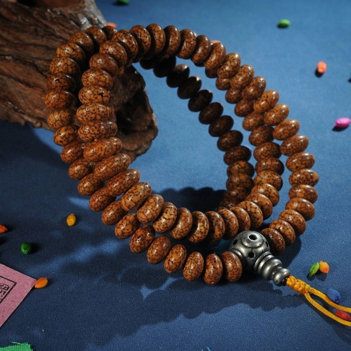 108 Beads Necklace Star Moon Prayer Beads Tibetan Bodhi Bead Bracelet Buddhist 07FC0E-D4 - KOEEK