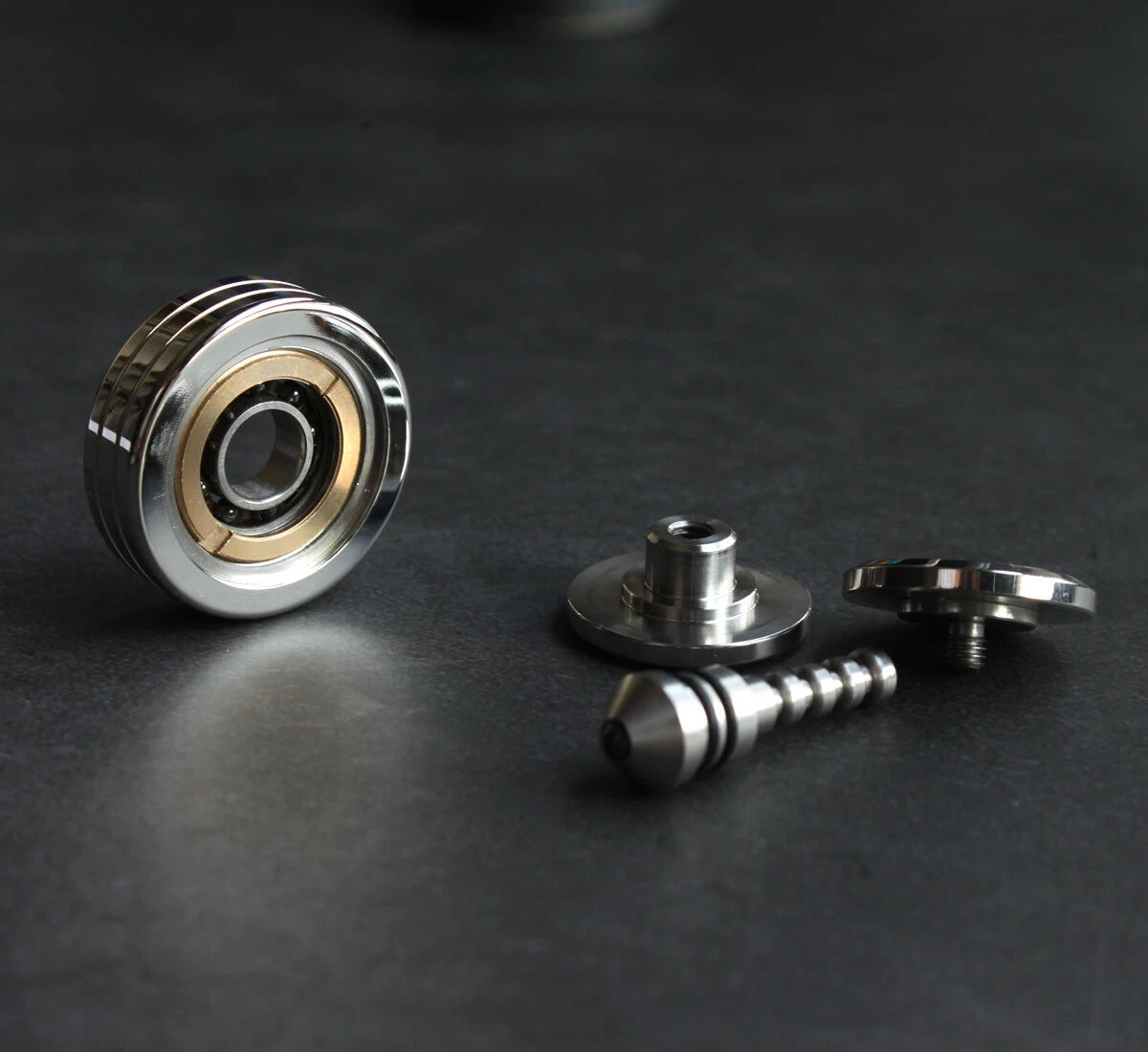 2 in 1 Spinning Top Spinner Creative Brass Ceramic Bead Super Precision EDC Toys 07FC0E-D4 - KOEEK