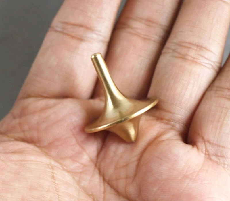 EDC Finger Spinning Top Brass Ceramic Bead Decompression Metal Spinner Toys 07FC0E-D4 - KOEEK