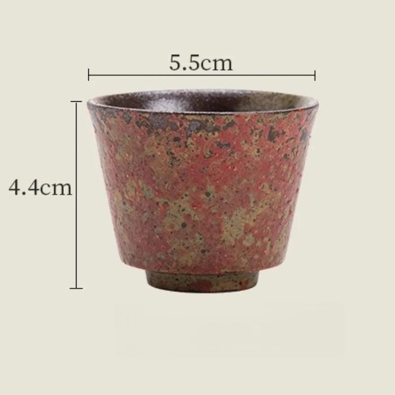 45ml Manshanhong Horseshoe Cup Retro Ceramic Tea Tasting Cup Kung Fu Teaware 07FC0E-D4 - KOEEK