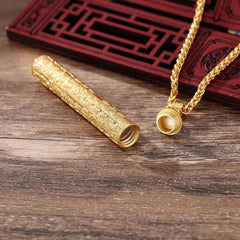 Taoist Amulet Pendant Necklace Hollow Adjustable Peace Charm Jewelry 07FC0E-D4 - KOEEK