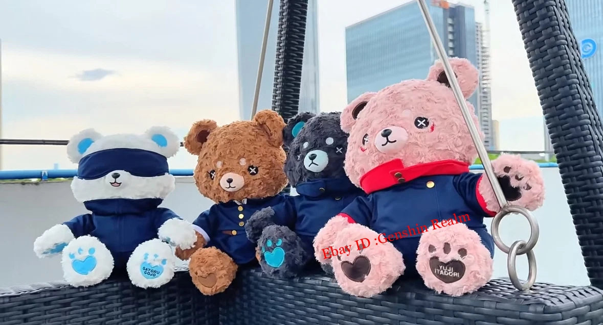 Anime Jujutsu Kaisen Satoru Gojo Plush Teddy Bear Doll Stuffed Toy Cosplay Gift 07FC0E-D4 - KOEEK