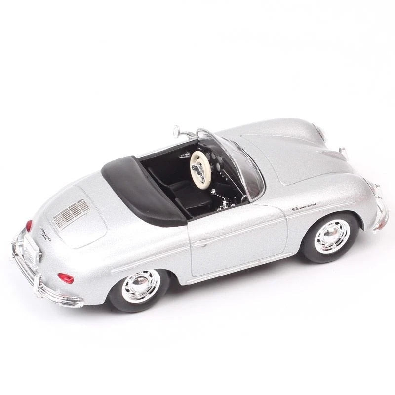 1:43 Porsche 356A Cabriolet Silver Diecast Model Classic Vintage Car Collectible 07FC0E-D4 - KOEEK