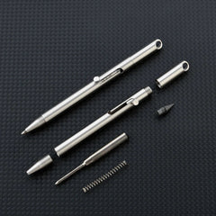EDC Stainless Steel Pull Bolt Ballpoint Pen Pencil Dual-purpose Pen Keychain 07FC0E-D4 - KOEEK