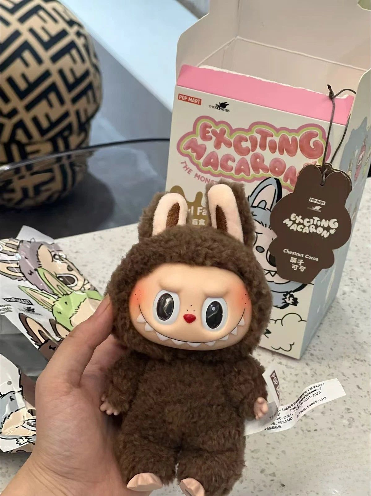 Chase Rare Find: POP MART The Monsters Tasty Macarons Chestnut Cocoa Single Toy POP_MART - KOEEK