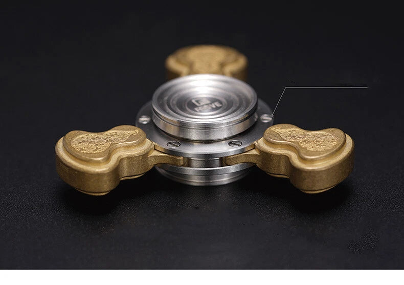FEGVE Diy Fidget Hand Spinner Triangle Matte Brass/Copper Finger Toy EDC 07FC0E-D4 - KOEEK