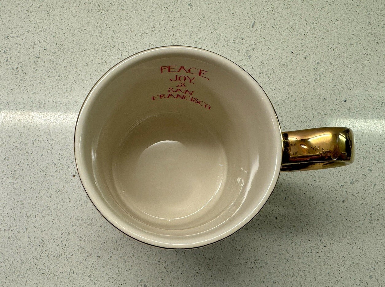 Anthropologie Holiday Mug Christmas Time In The City Peace, Joy & San Francisco ANTHROPOLOGIE - KOEEK