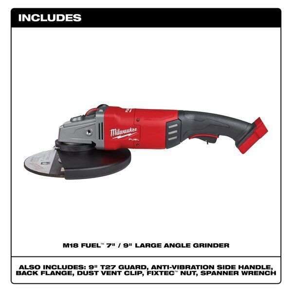 ny Milwaukee Tool 2785-20 M18 Brændstof 7" 9" stor vinkelsliber (kun værktøj)