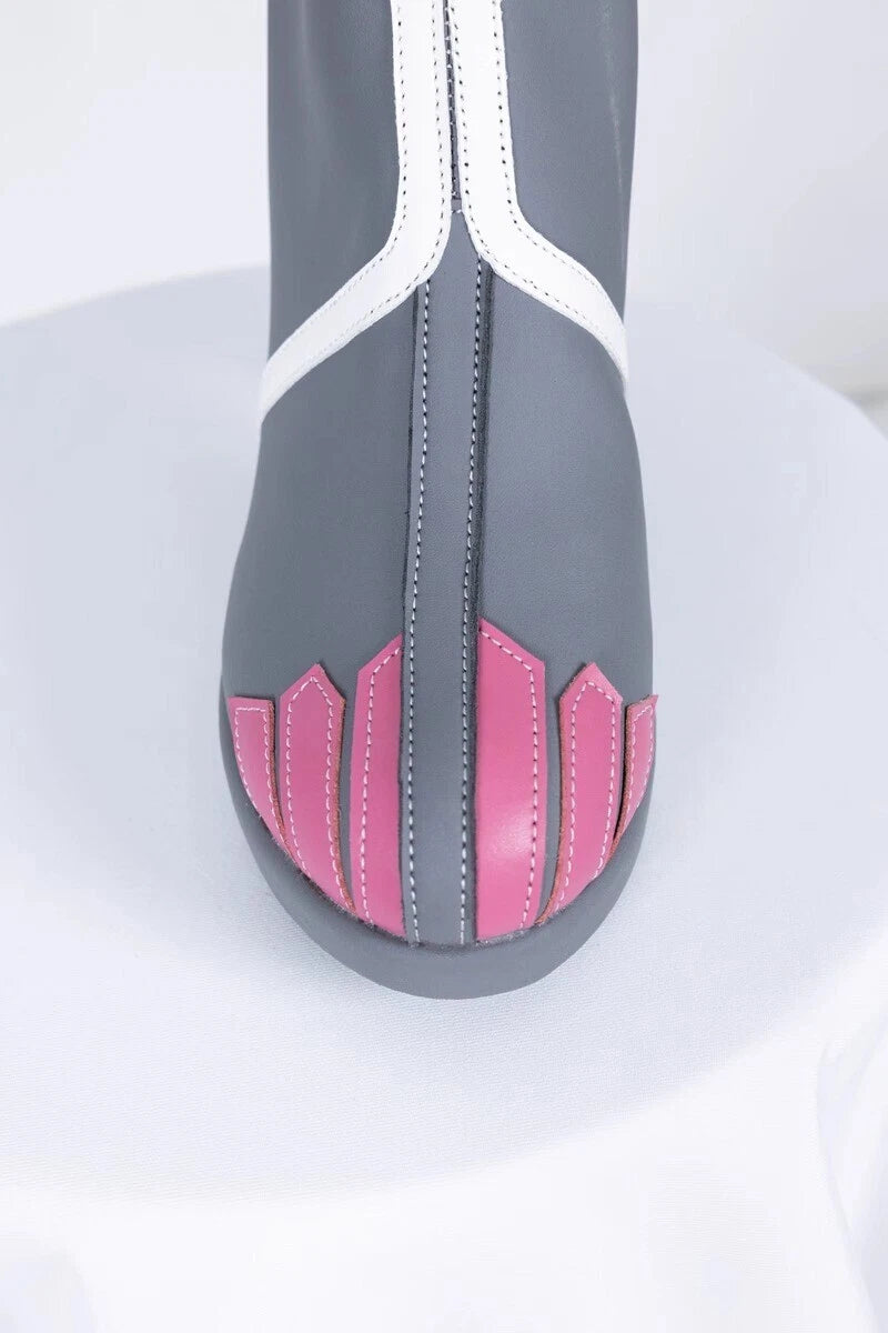 Game Zenless Zone Zero Cosplay Jane Doe Gray Shoes Long Zipper Boots Customized 07FC0E-D4 - KOEEK