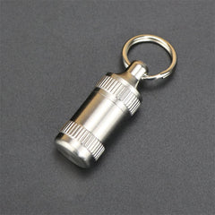 EDC Titanium Pill Holder Case Organizer Container Portable Waterproof Keychain 07FC0E-D4 - KOEEK