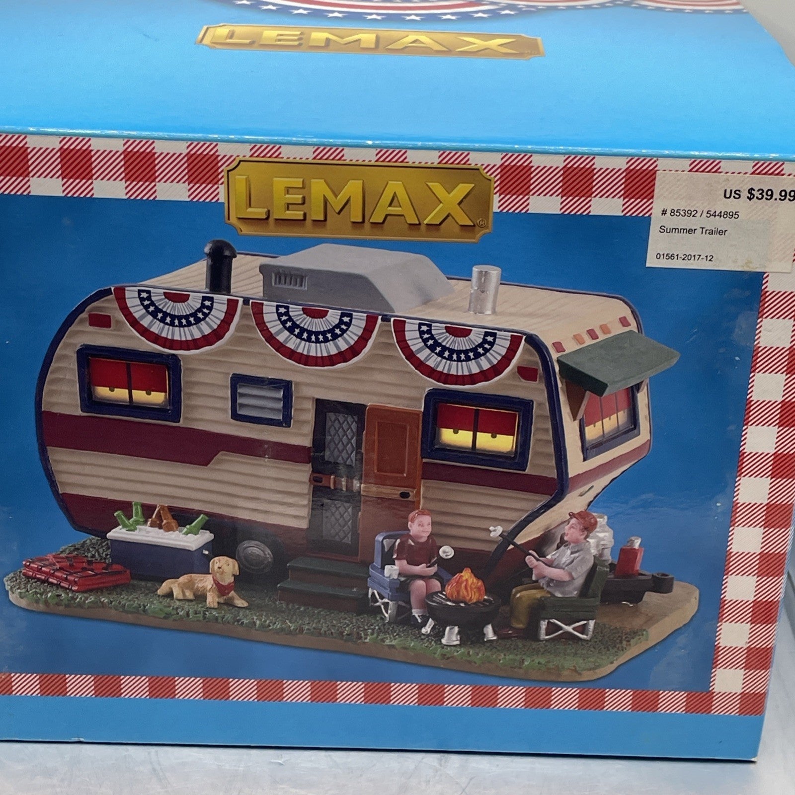 Lemax 2018 Summer Trailer Porcelain Lighted Display USA 4th Of July Patriotic LEMAX - KOEEK