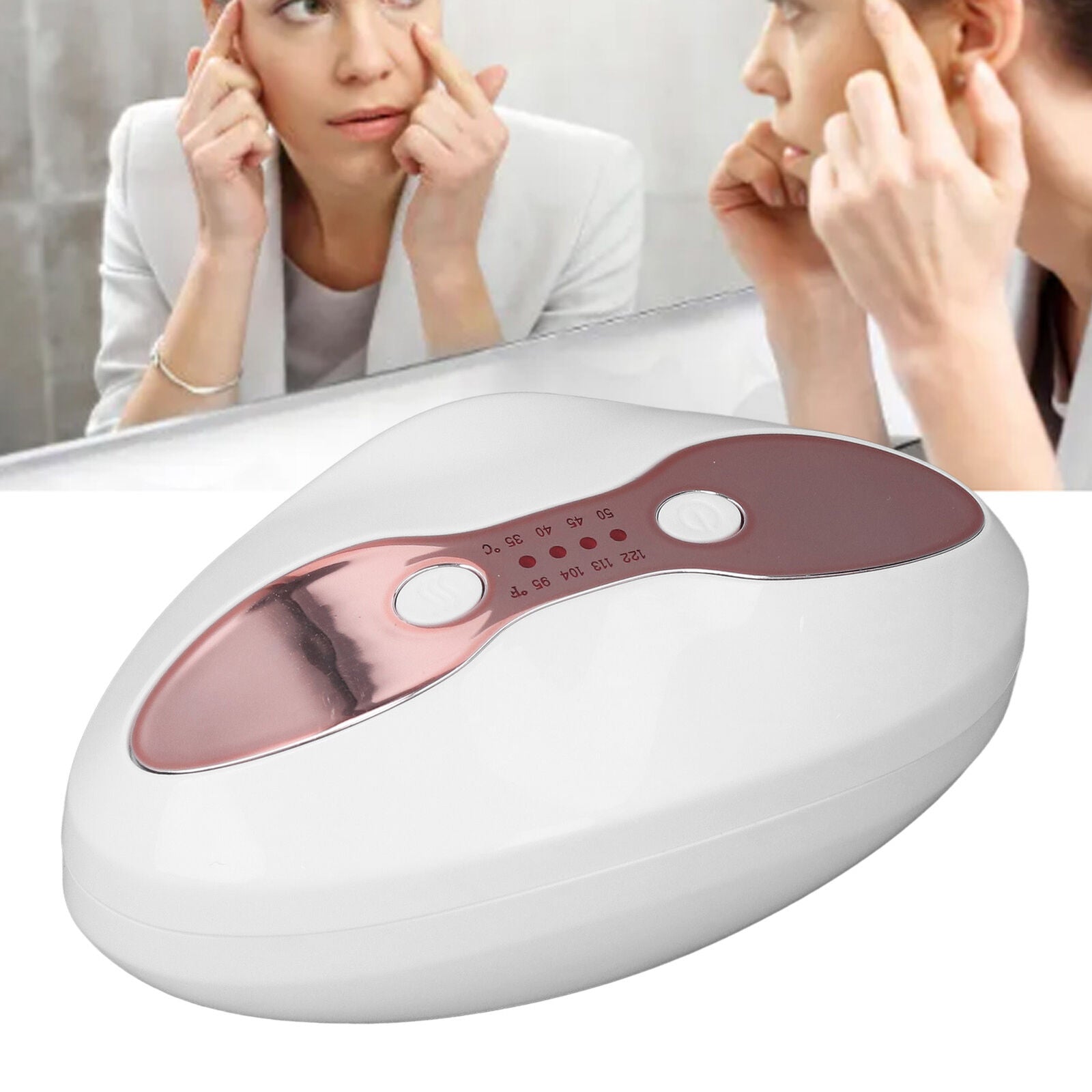 new 2 In 1 Red LED Light Lip Eye Care Tool Device 4 Heating Modes Wrinkle Remova HPT koeek - KOEEK