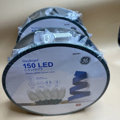 (2)  GE StayBright 150-Count 37.2ft White C5 LED Christmas String Lights GE - KOEEK