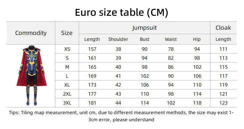 Thor：Love and Thunder Adult Tight Fitting Male Female Cosplay Costume Jumpsuit 07FC0E-D4 - KOEEK