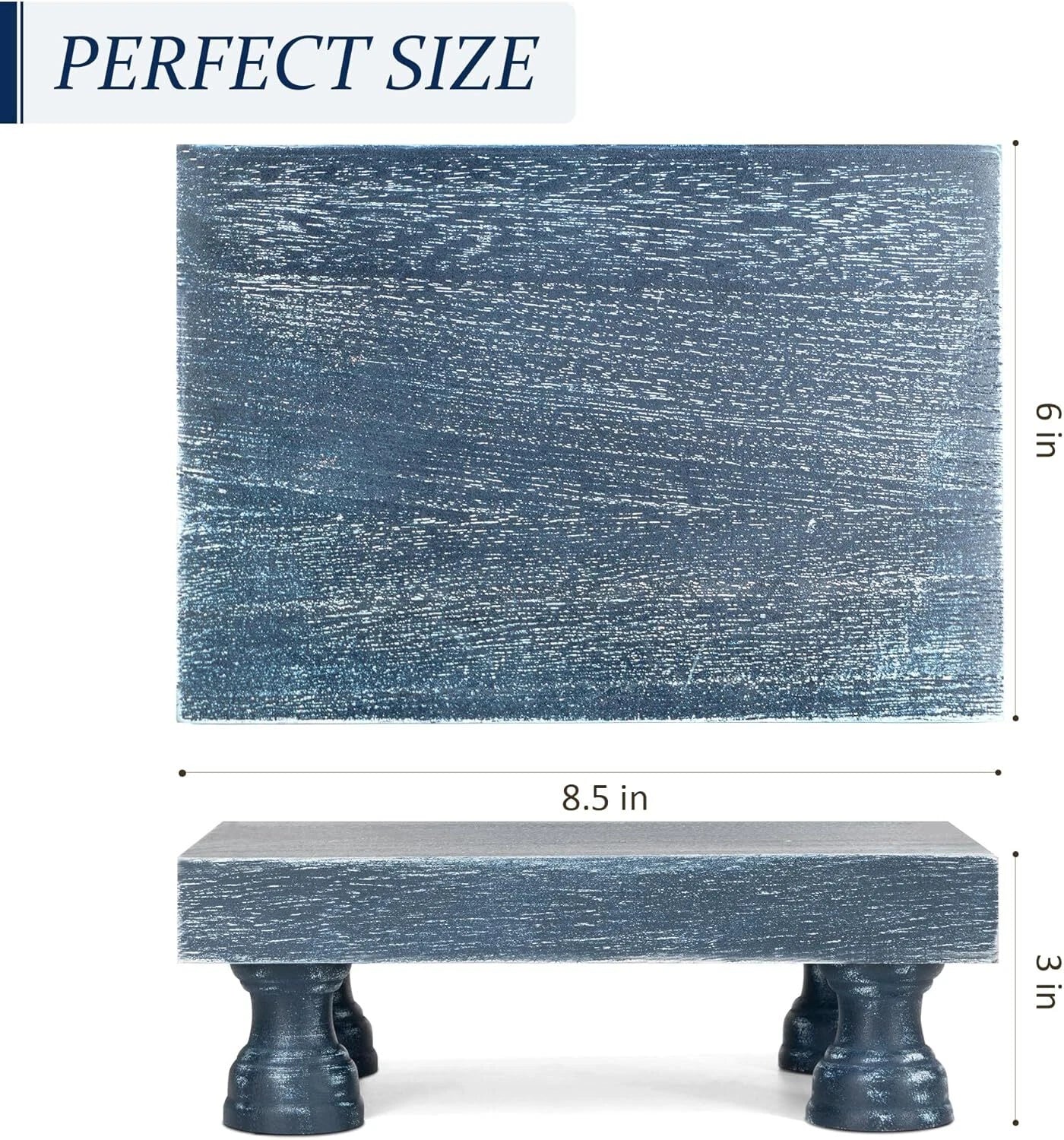 Decorative Display Risers for Home Decor - Wood Pedestal Stand for Kitchen 07FC0E-D4 - KOEEK