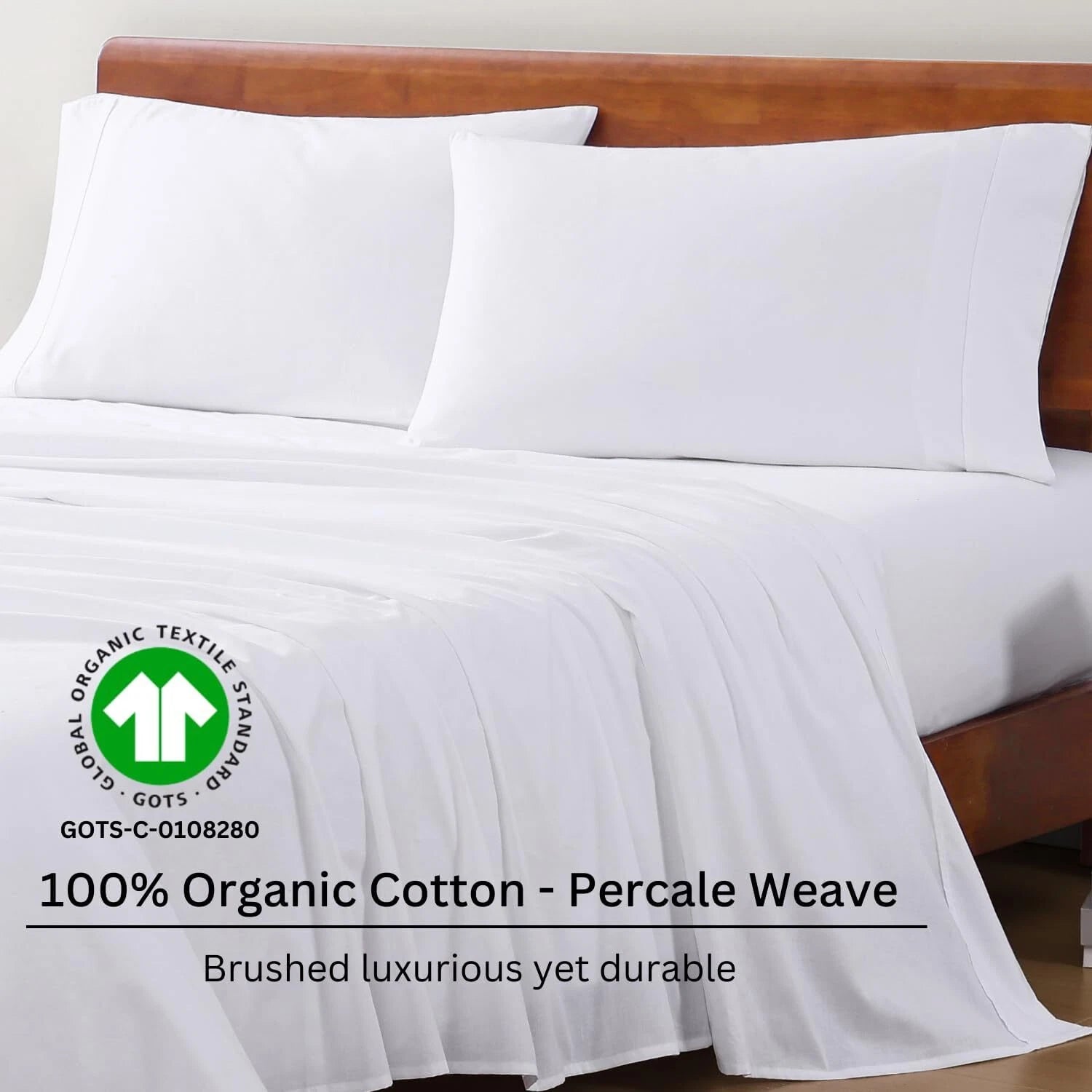 Organic Cotton Queen Size Sheet Set, Queen Size Sheet 4 Pc. 07FC0E-D4 - KOEEK