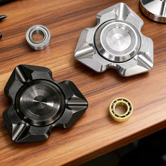 EDC Minimalist Fidget Spinner Stainless Steel Metal Fingertip Rotating Toy Gift 07FC0E-D4 - KOEEK