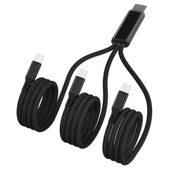 new Multi USB C Cable 4FT, 3 in 1 Multiple Type C Charging,3A Splitter Black 07FC0E-D4 - KOEEK
