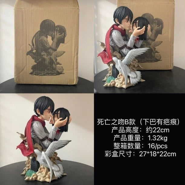 Attack on Titan Eren Mikasa Bust Statue Eren JaegerStatue Ornament  Figure Model 07FC0E-D4 - KOEEK