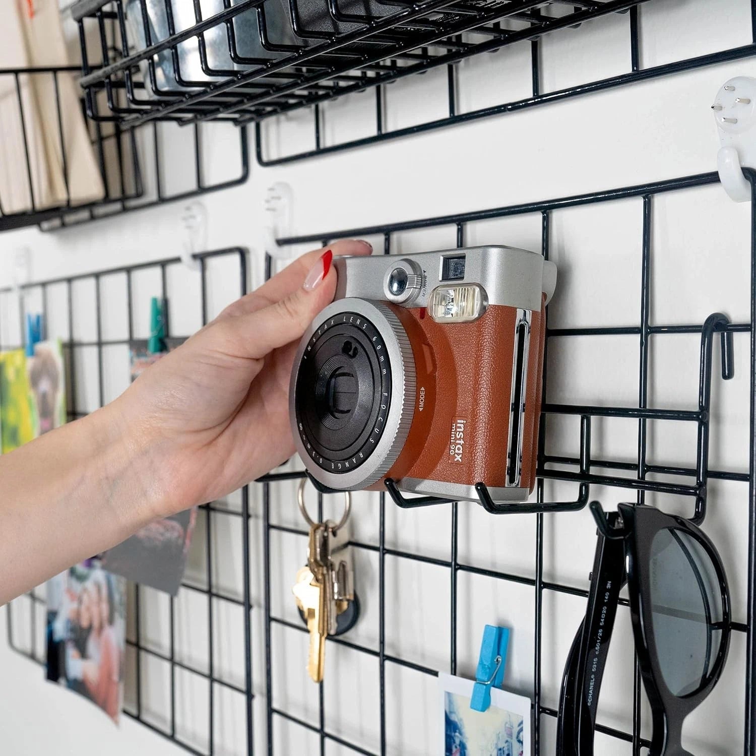 Suspended basket and hook rack | Wall grid accessories 07FC0E-D4 - KOEEK