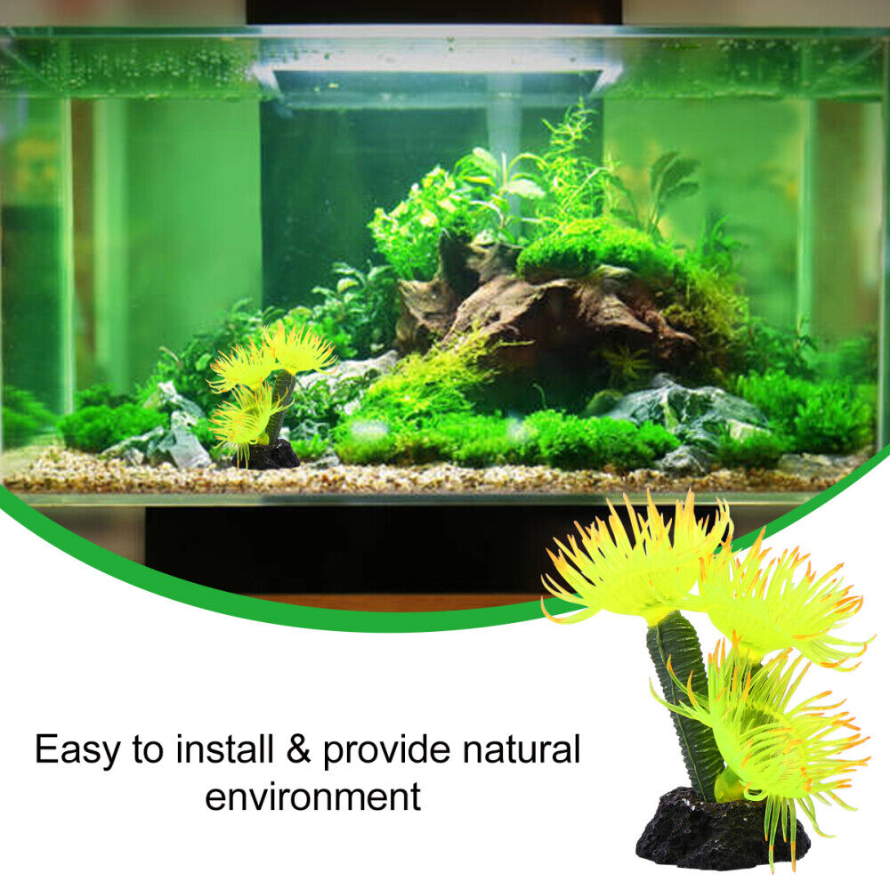 ny 3 Pc Fish Tank Faux Coral Realistic Fake Aquatic Artificial Decor