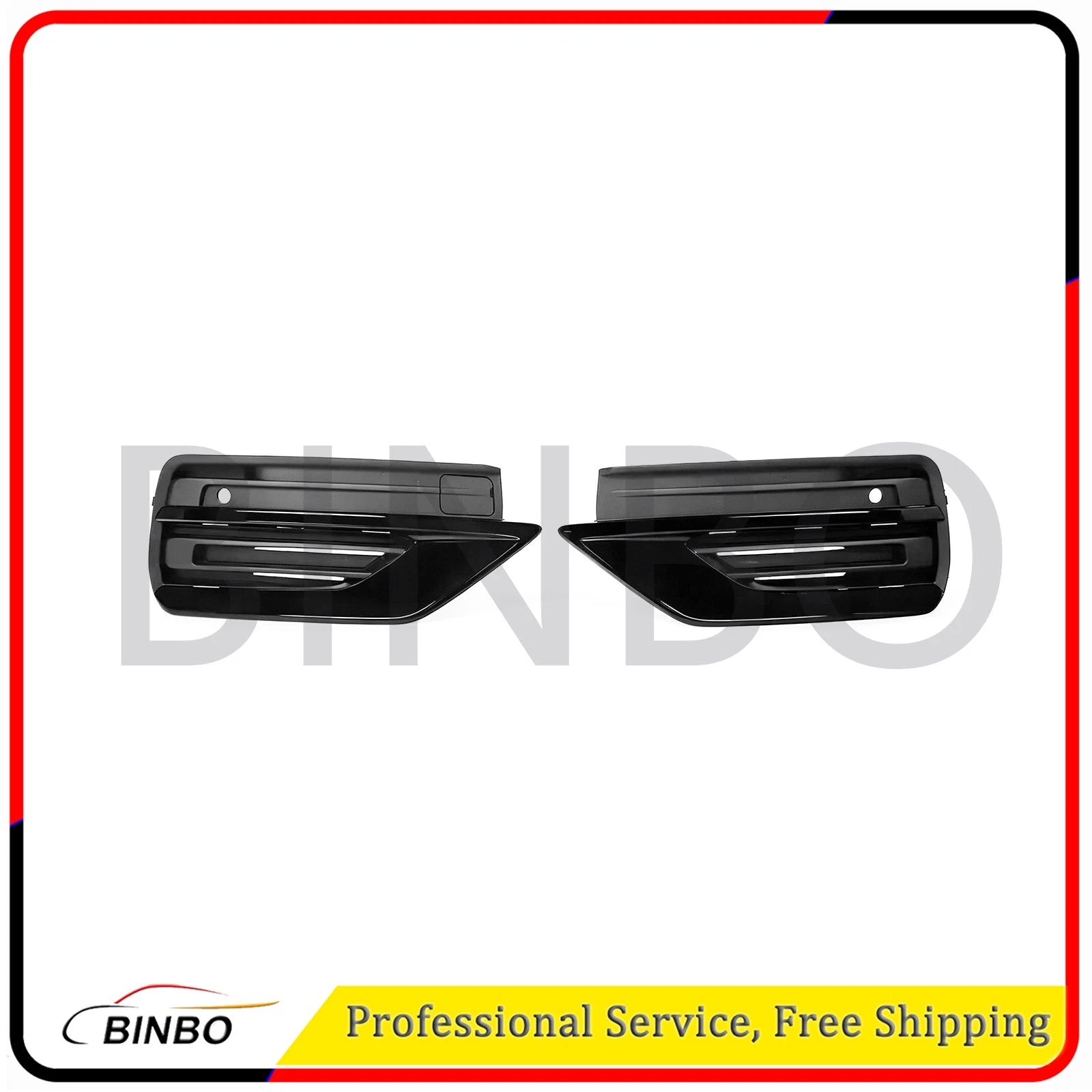 Pair Front Left&Right Bumper Fog Light Cover For Volvo XC90 19-24 Glossy Black 07FC0E-D4 - KOEEK
