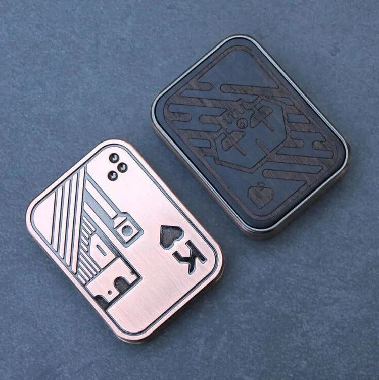 Wood Click Clicker Poker Slider Push Card Hand Fidget Decompression EDC Toys 07FC0E-D4 - KOEEK
